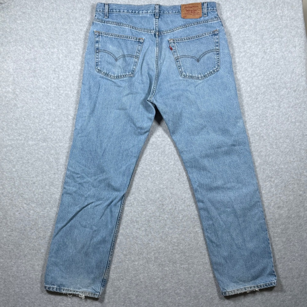 Vintage Levis 505 Straight Leg Jeans Mens Blue Denim 2001 Y2k 40x32 (Fits 38x30) - Picture 14 of 16